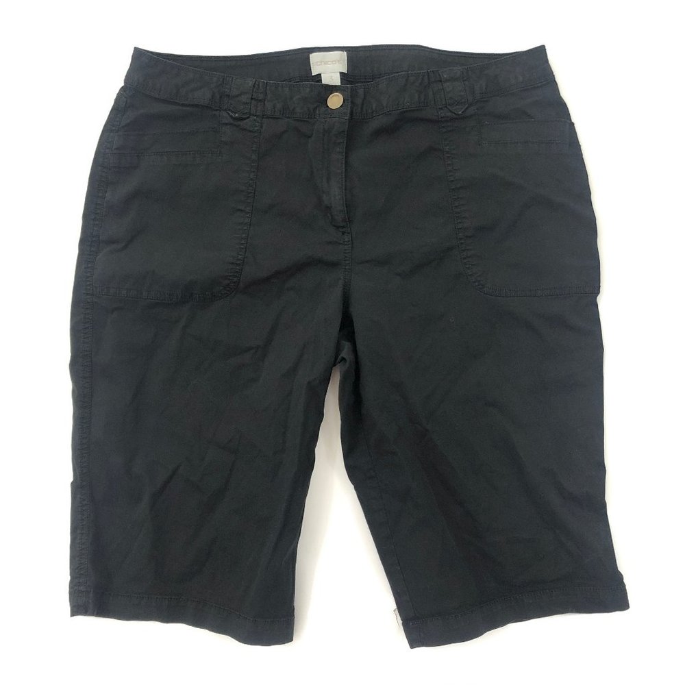 Chicos Bermuda Black Shorts Size 3 / 16